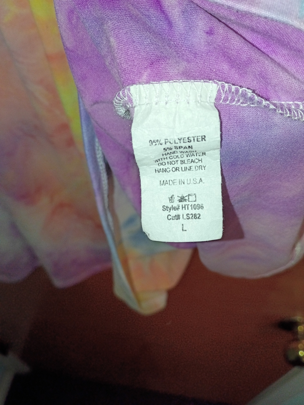 Haptics Pastel Tie-Dye Babydoll Top - Picture 3 of 4